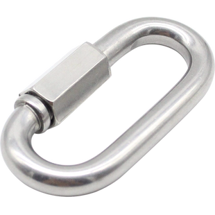 304不锈钢快速连接环链条扣梅龙锁椭圆跑道环三角环攀岩登山扣