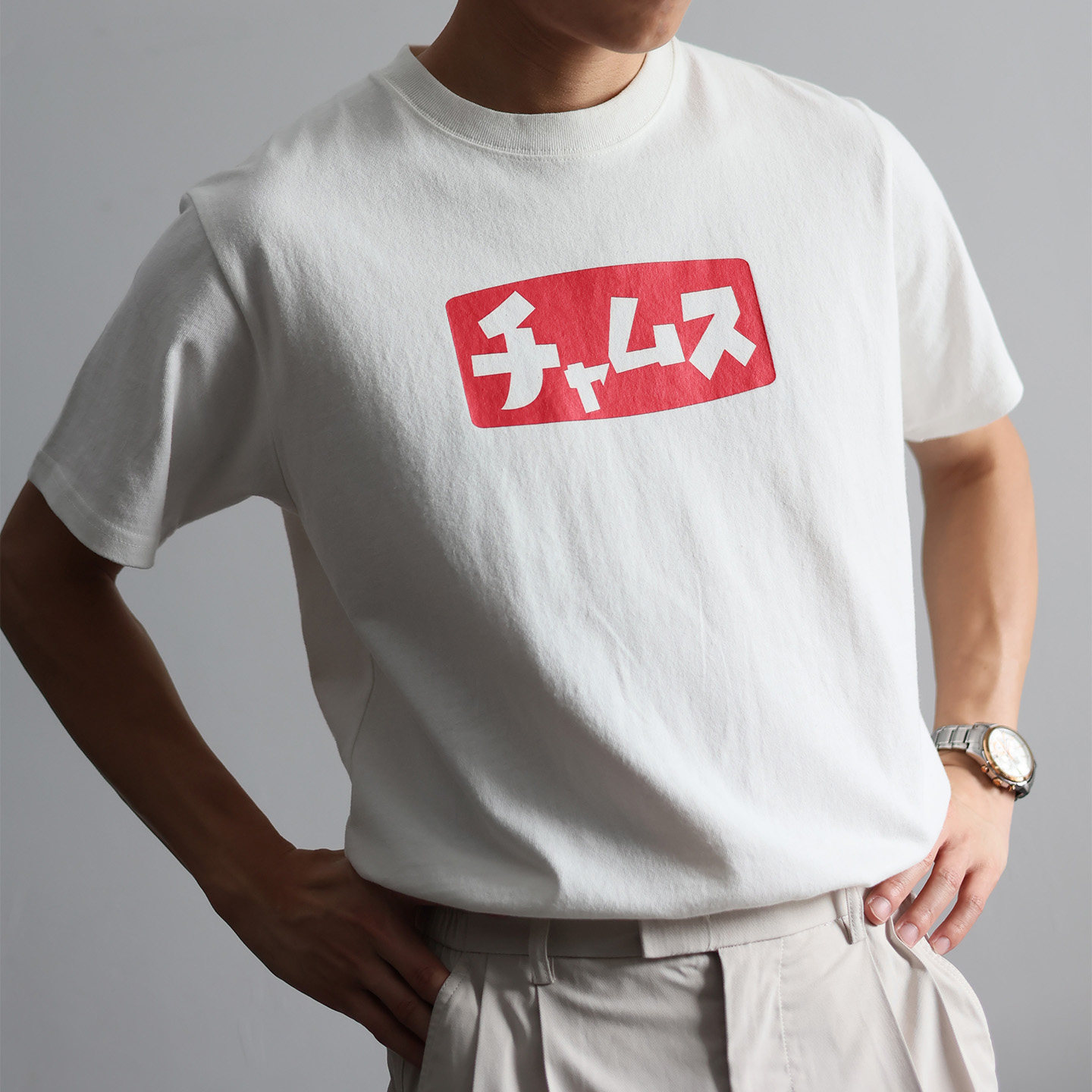 CHUMS个性t恤日系潮流休闲户外春夏新品男款短袖美式2025正品白色