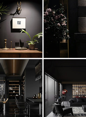 暗黑风格氛围感直播背景布3d立体背景墙网红小红书爆款场景布置中古风奢华立体高端大气客厅深灰色可定制高清