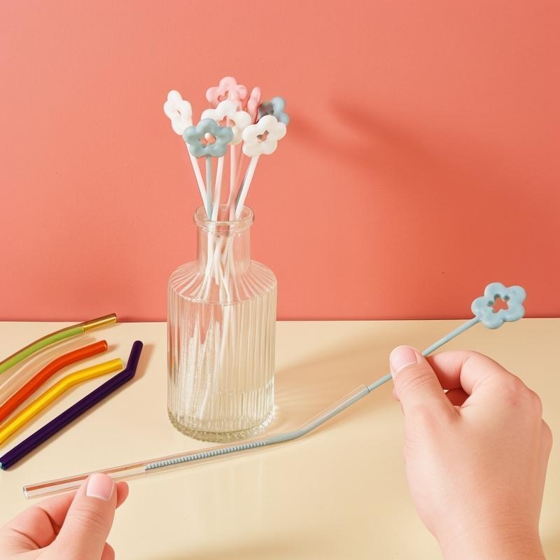 花朵吸管长柄刷子清洁刷厨房专用小刷子缝隙水杯管子清洗加长神器