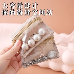 粉色便携发圈戒指收纳包首饰盒耳钉戒指手镯手饰品收纳袋子旅行