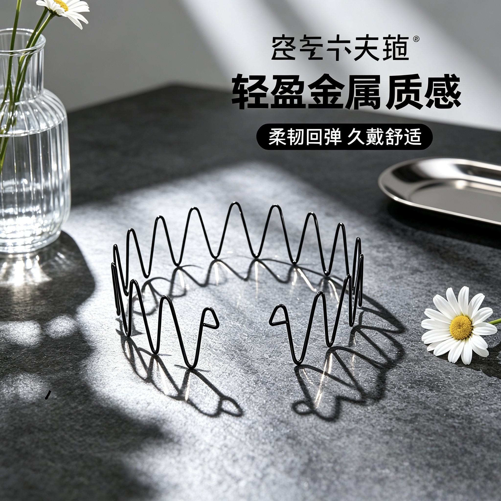 波浪洗脸黑色空气发箍女头箍压发卡发捆头饰发旅化妆专用发窟头窟