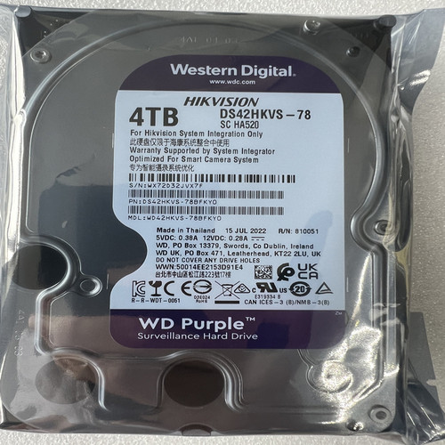 海康WD/西数 DS42HKVS DS40HKVS 4TB 监控专用4T机械硬盘录像机
