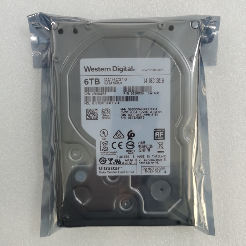 WD/西部数据 HUS726T6TALE6L4 6TB企业级硬盘 6T监控盘7200转256M
