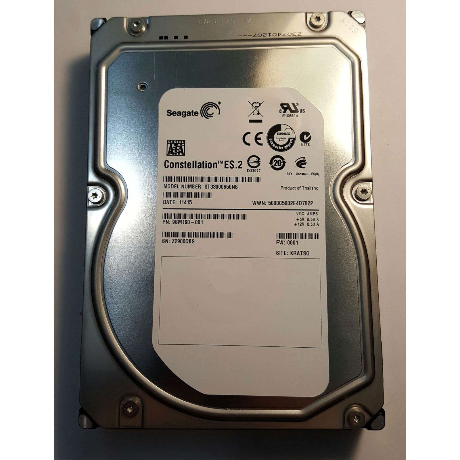 二手Seagate/希捷ST33000650NS 3TB企业级3