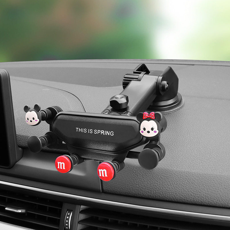 手机车载支架可爱吸盘式固定汽车用通用型车上车内中控导航支撑架