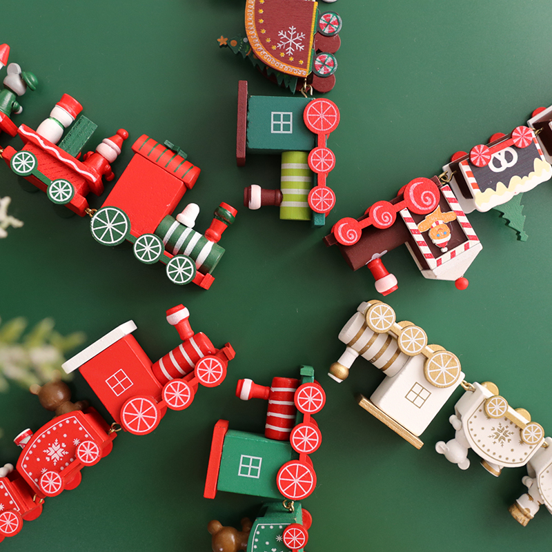 圣诞节小火车装饰品玩具节日摆件