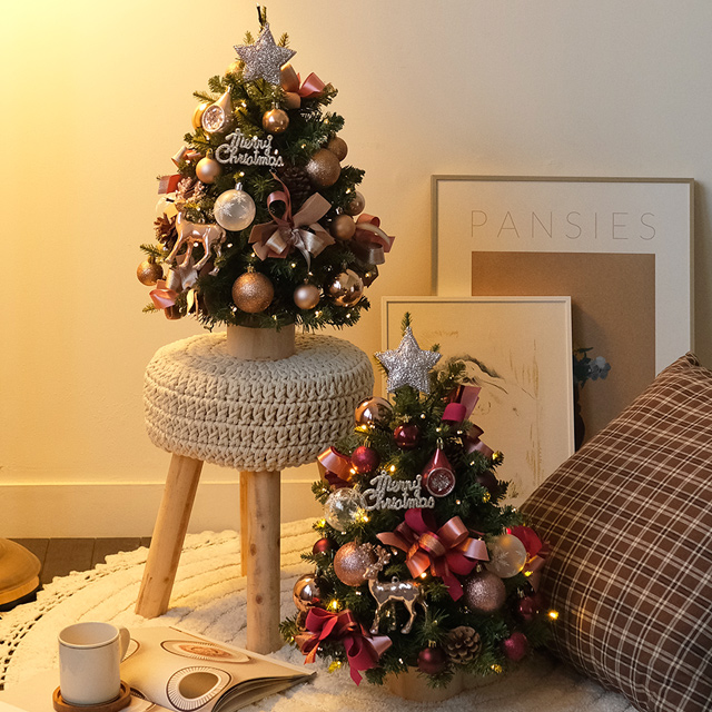 新款圣诞节迷你加密圣诞树家用