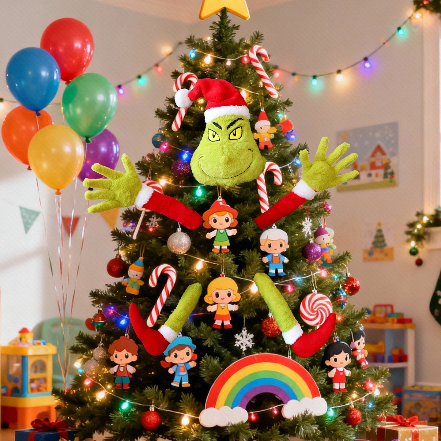 圣诞节装饰品格林奇装扮套装