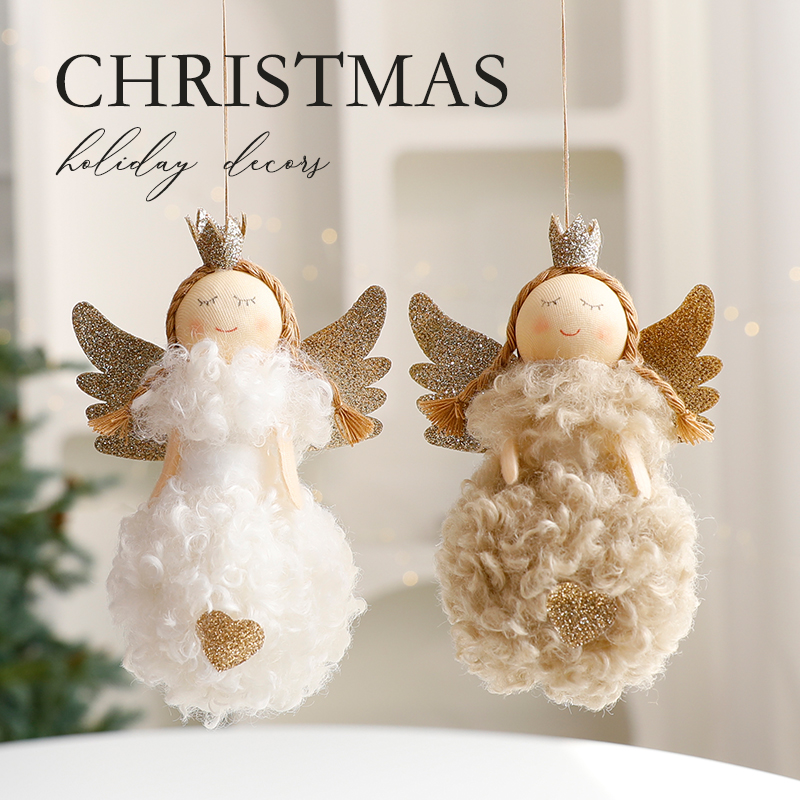 圣诞节装饰品天使女孩小玩具挂件