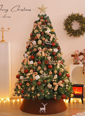 圣诞树2025新款家用落地ins仿真发光手工diy圣诞节装饰品摆件套餐