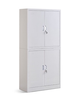臻远 分双节资料柜文件柜 ZY-KLP-G058 H1800*W850*D390 (灰白色)