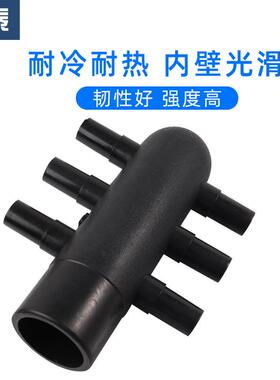 PE七通一次成型集分水器双边异径7通地热空调管件地源热泵配件