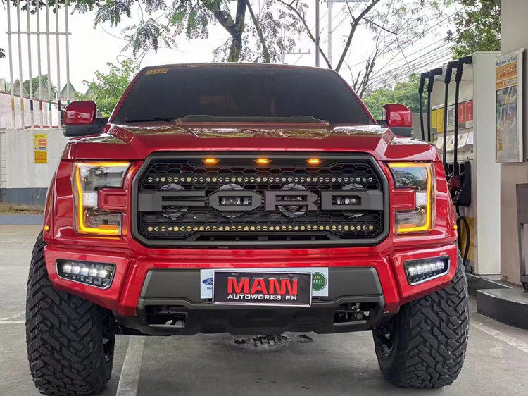 适用于12-21年福特ranger皮卡改装猛禽款前脸包围宽体叶子板总成