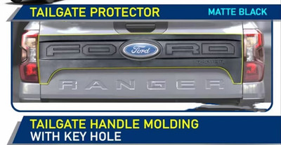 适用于2023年福特RANGER RAPTOR皮卡改装尾门装饰板带RAPTOR标