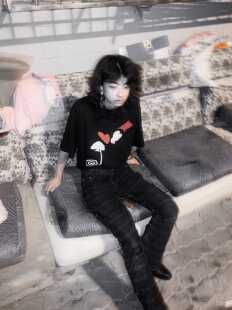 SHIRT短袖 Without LOVE爱情疫苗印花T恤扑克脸T ANTI 宽松男女