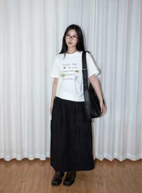 Without Me/Amalga mation 24SS 印花限定特辑手绘插画圆领T恤