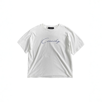 破坏卷边复古印花短袖短宽版型