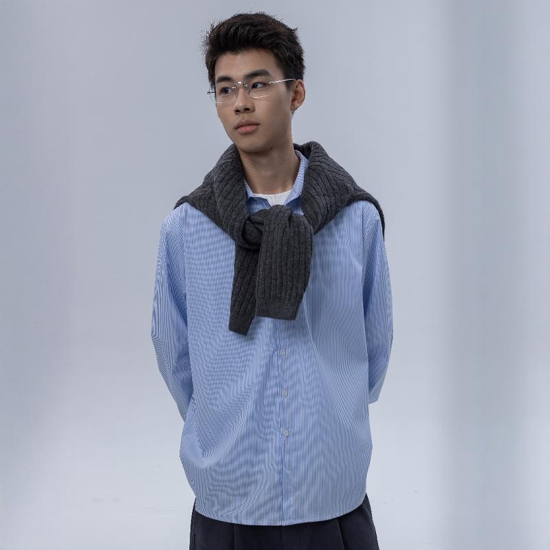 设计感叠领极简衬衫WithoutMe