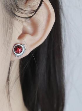 Without Me/COPLETE99% 彩箔镶嵌彩珠半日食太阳复古小众耳钉耳饰