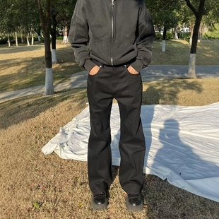 型牛仔裤 重磅14盎司红边赤耳黑原牛2021M宽松直筒版 Without