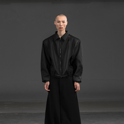 垫肩无性别设计翻领四季短款