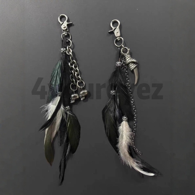 先锋羽毛配饰包挂件钥匙扣裤子