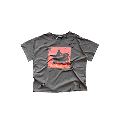 vintage表现性T恤短袖