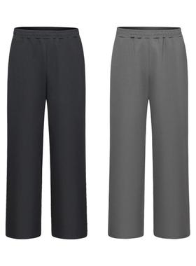 Without Me/MONBLACK 基础款黑色炭灰色春夏款直筒休闲运动长裤