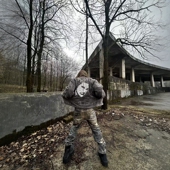 吸血鬼J22薄棉服夹克做旧破坏洗水14oz厚帆布翻领工装 Without