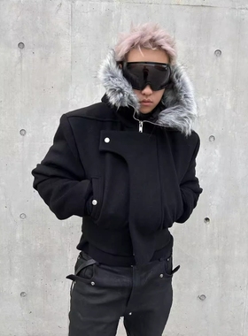 Without Me/Disark 24FW 新品 暗黑先锋N2B毛领短宽连帽夹克