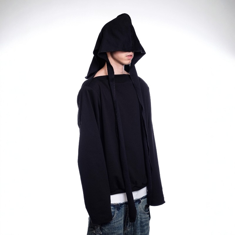 垫肩毛圈面料保暖长袖卫衣