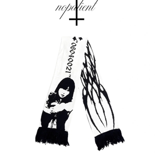 Without Me/NO PATIENT 25FW 亚文化图腾人像流苏围巾