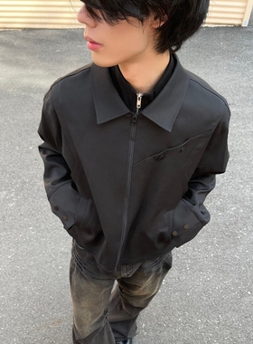 Without Me/KiayofistVoll 短宽黑色解构夹克 Imported Fabrics