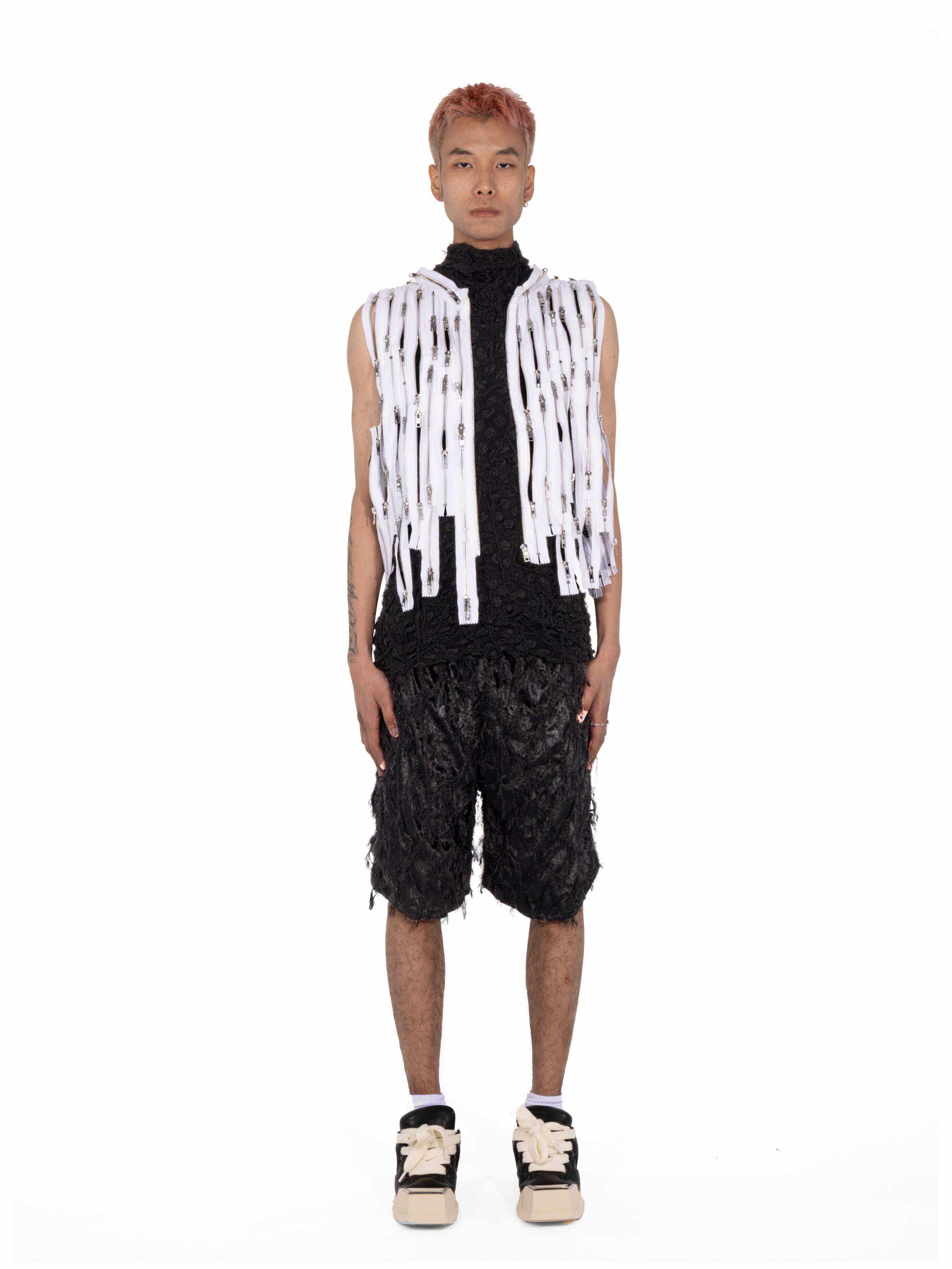 Without Me/REMAKE流苏丝绒高级短裤 立体刺绣运动街头潮流篮球裤