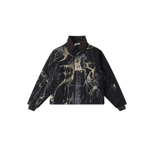 Without Me/SMILEANDSAD 手工重磅水洗褪色坠落工装复古棉服外套