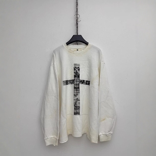 Without Me/SMILEANDSAD 手工John Waters做脏破坏华夫格打底长袖