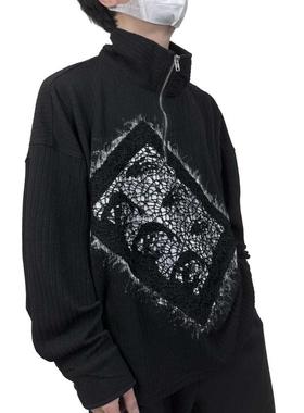 Without Me/FLEE BASEMENT美式毛衣半拉链设计慵懒高级针织衫情侣