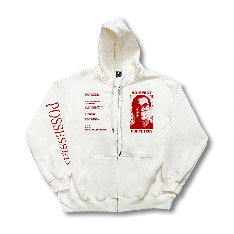 摇滚暗黑哥特金属乐连帽拉链卫衣