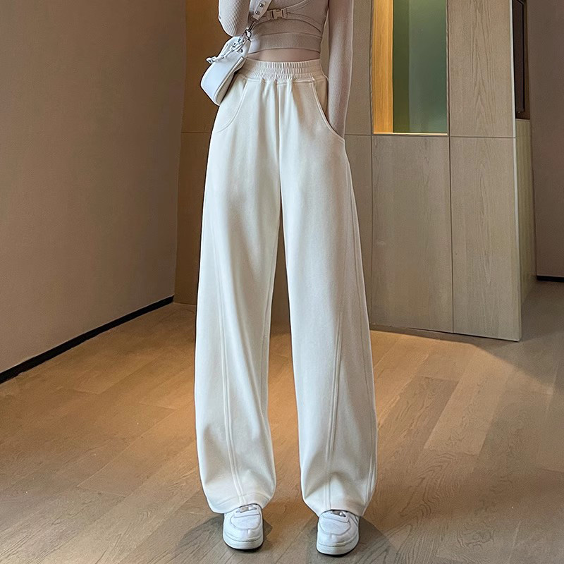 香蕉阔腿裤女2024春秋新款运动裤