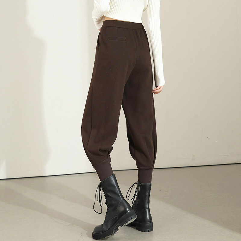 加绒束脚哈伦裤女2025新款萝卜靴