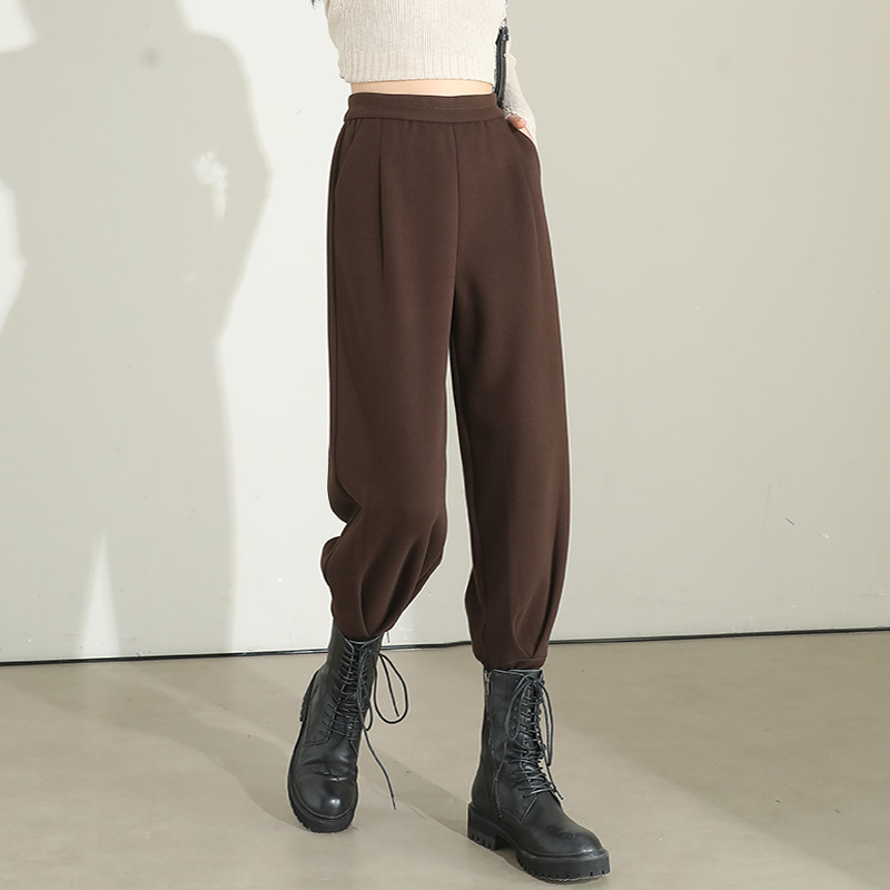 束脚裤女2024新款秋季哈伦萝卜裤