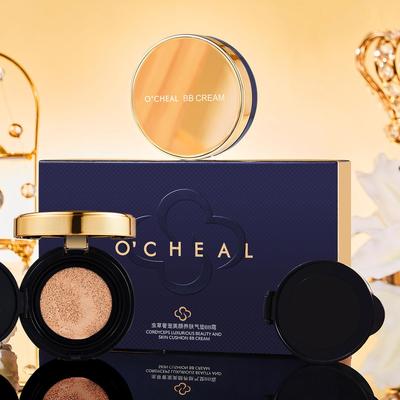 抖音跨境爆款欧倩雅OCHEAL虫草奢宠美颜养肤气垫BB霜裸妆粉底CC霜