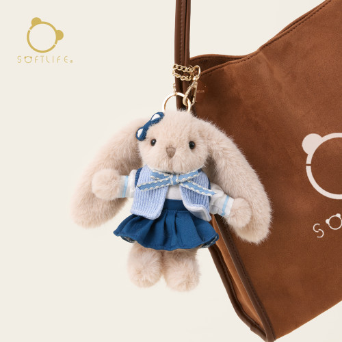 soft life小兔子大玩偶挂件毛绒玩具公仔女生钥匙扣可爱包包挂饰