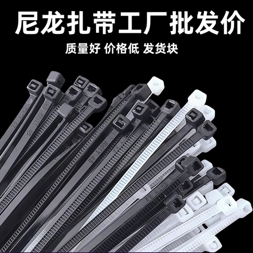 添翼厂标4.5.8系列白色尼龙扎带