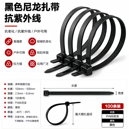 添翼防紫外线尼龙扎带