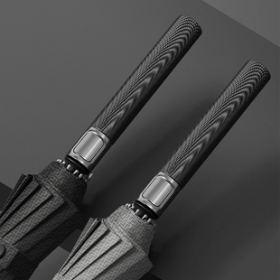 两用加厚雨伞高级感16骨雨伞碳纤维超轻伞男士商务伞长柄超大雨伞