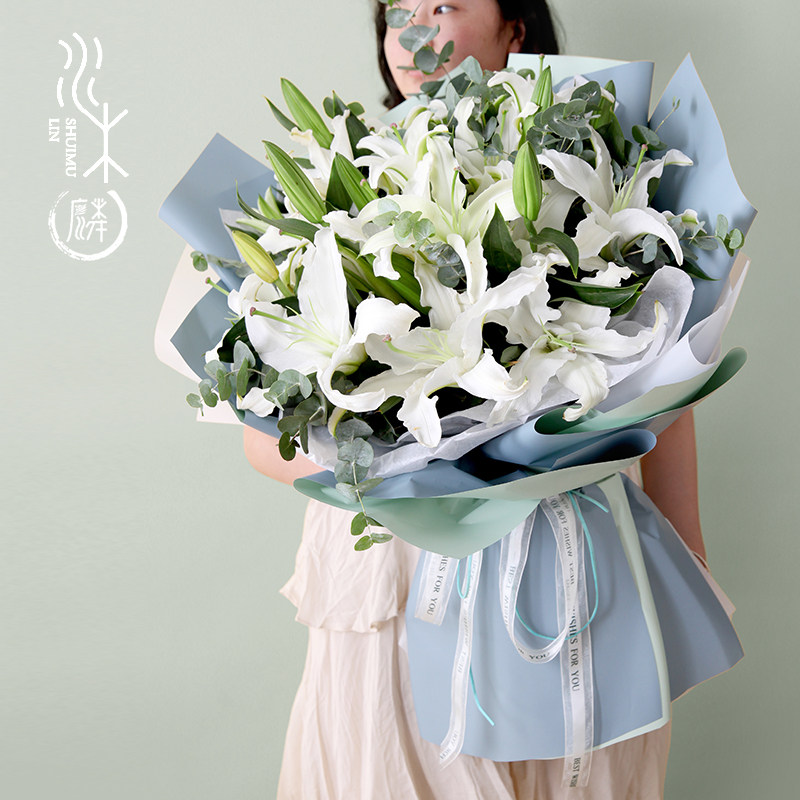 重庆同城直发配送花店生日送花订花百合花康乃馨向日葵鲜花花束
