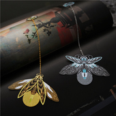 萤火虫夜光书签原创设计黄铜镂空烤漆文艺金属精致礼品毕业送老外伴手礼定制纪念品创意生日礼物