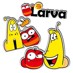 搞笑虫子Larva 卡通摩托电动车尾贴油箱盖汽车后档划痕装饰反光贴